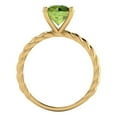 thumbnail image 4 of 2 ctw Solitaire Anniversary Ring for Women | Round Cut Natural Peridot | Hyperallergenic Solid 18K Yellow Gold, 4 of 5