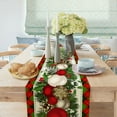 thumbnail image 3 of Black and Red Gingham Christmas Table Runner Buffalo Check Plaid Xmas Decoration Holiday Home Kitchen Decor (13" x 72", Red & Green), 3 of 5