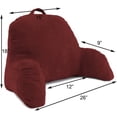 thumbnail image 4 of Living Santé Products J-12-RED Microsuede Coussin de Lit - Rouge - Coussin de Lecture de Repos de Lit, 4 of 4