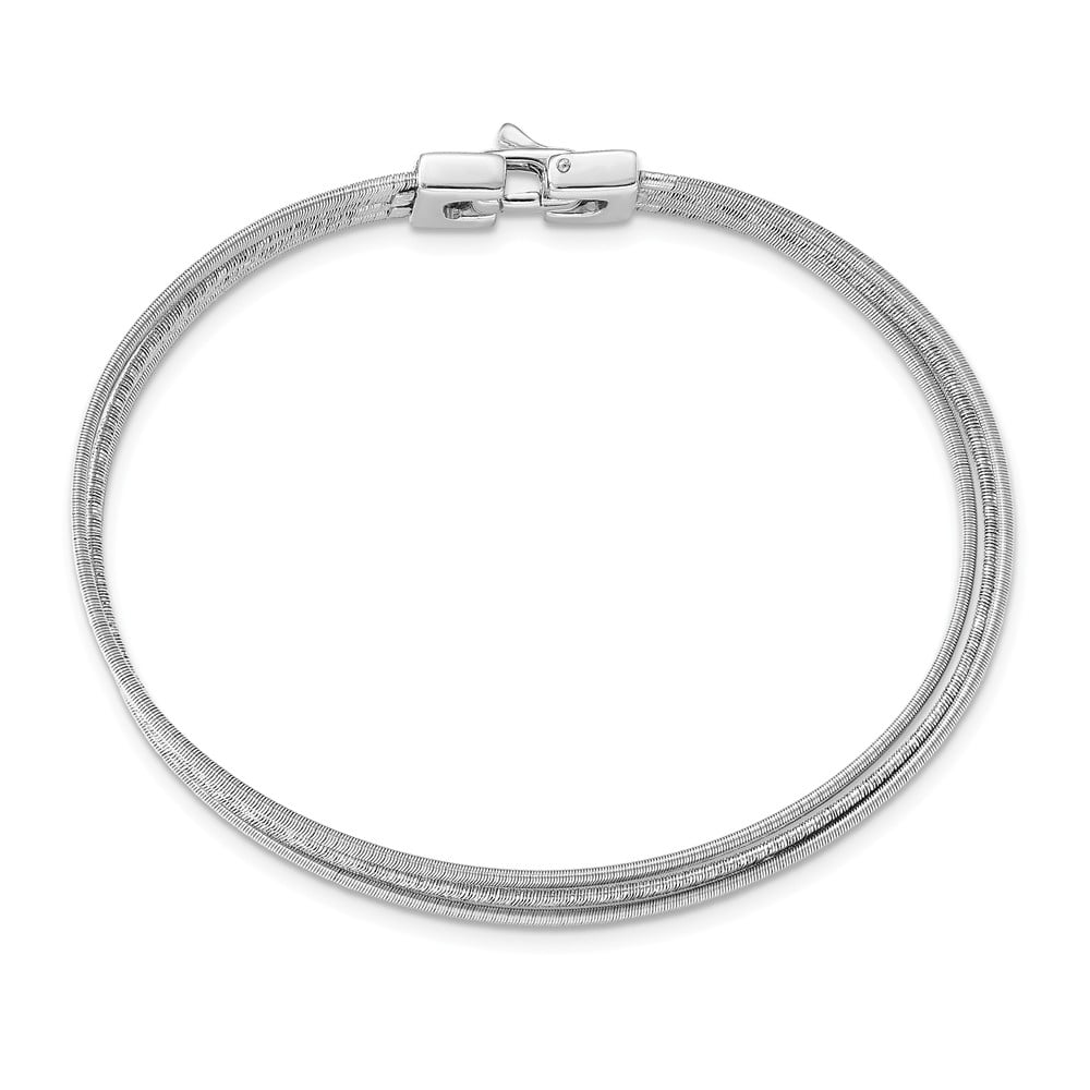 with Secure Lobster Lock Clasp 7mm Solid 925 Sterling Silver Polished and Textured Fancy Bracelet