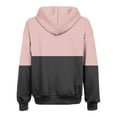 thumbnail image 5 of Juebong Zip Up Sweatshirt for Women Color Block Patchwork Oversized Long Sleeve Y2K Hoodies Fall Fashion Outfits Casual Jacket 2025 Winter Clothes Pink,M, 5 of 5