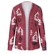 thumbnail image 5 of Moda mujer manga larga cárdigan estampado otoño Casual abrigo blusa Top Pompotops  qwe21206, 5 of 6