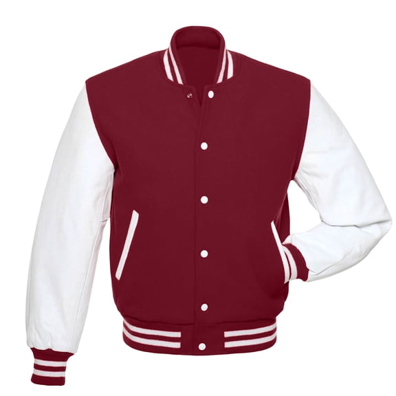 Baseball Letterman Jackets with Faux Leather Sleeve Bombers Coat Outwear Men's Varsities Jackets