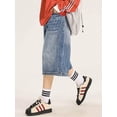 thumbnail image 5 of EMMIOL Women's Jean Shorts Y2K Mid Waist Baggy Wide Leg Denim Shorts,Distressed Jorts for Summer Streetwear, 5 of 5
