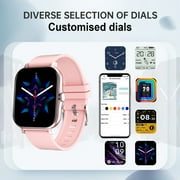SKMEI Smart Watch for Men Women, 1.69 Smartwatch (Answer/Make Call), IP67 Waterproof Activity Trackers for iOS Android,Pink