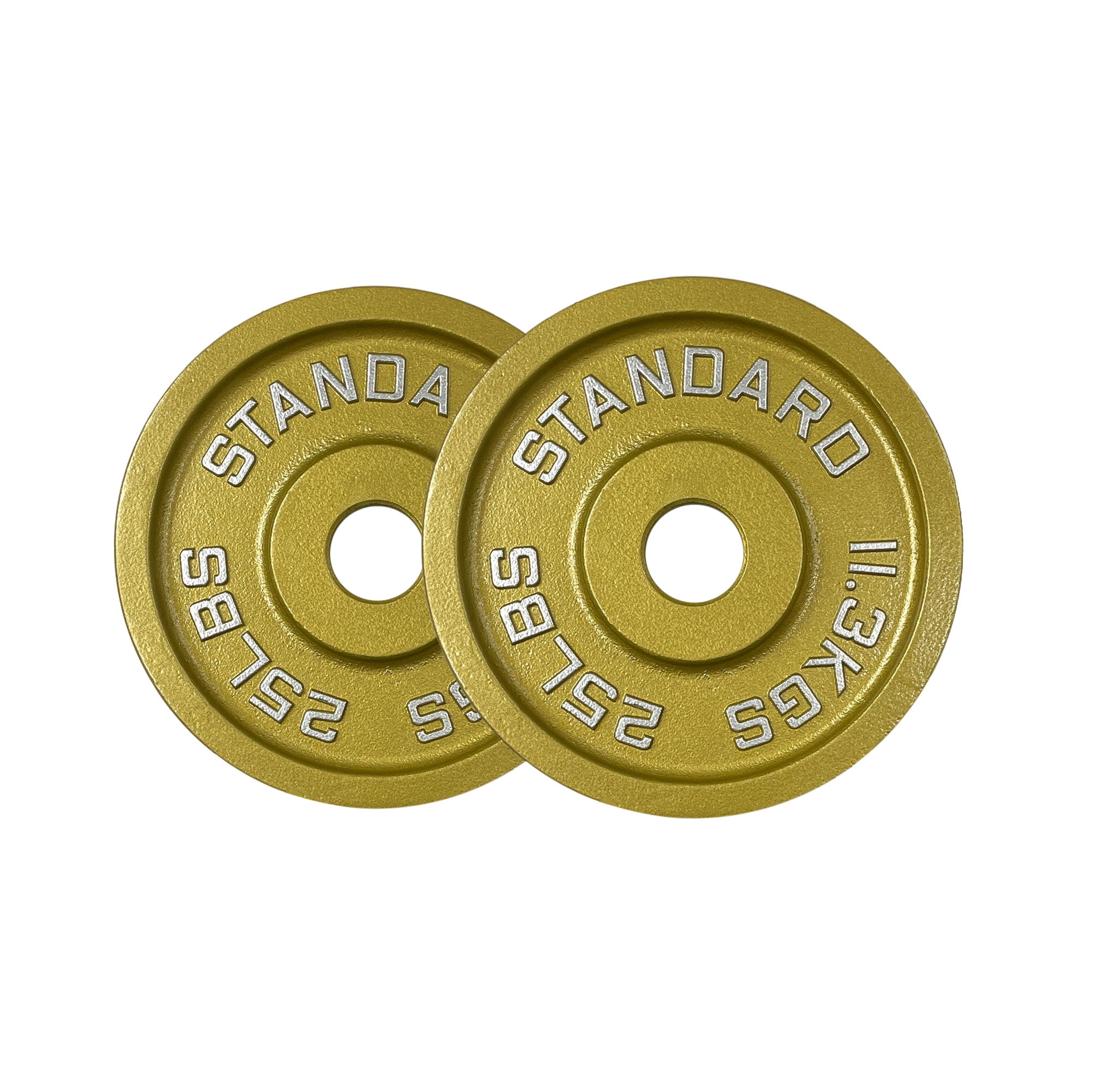 85LB Gold Olympic Steel Plates - 2 Inch Barbell Standard  Weight in Premium Gold Finish