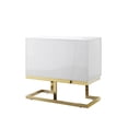 thumbnail image 6 of Posh Living Maleia 2-Doors Oak Veneer Wood Accent Chest in White/Gold, 6 of 11