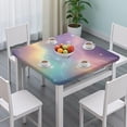 thumbnail image 3 of Colorful Tie Dye Nebula Pattern Square Fitted Tablecloth with Elastic Edge,Square Table Cover,Washable Elastic Table Cover for Home Kitchen Party Decor 34"x34", 3 of 6