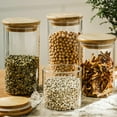 thumbnail image 4 of 34oz Glass Food Storage Jars with  Lids, Airtight Kitchen Canisters Set of 8 for Spices, Coffee, Cookies, 4 of 5