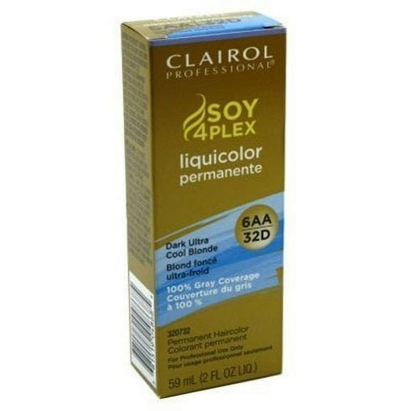 Clairol Professional Liquicolor Perm 6Aa/32D Dark Ultra Cool Blonde 2oz (3 Pack) by Clairol
