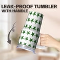 thumbnail image 5 of 20oz Double Wall Insulated Stainless Steel Mug with Handle, Geometric Design Travel Tumbler Leak-Proof Lid and Straw, 5 of 5