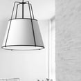 thumbnail image 5 of Dainolite TRA-304P-BK-WH 4 Light 30 in. Trapezoid Pendant, White Shade - White Fabric Diffuser - Black, 5 of 5