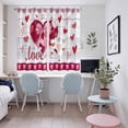 thumbnail image 4 of Happy Valentine's Day Kitchen Curtains Window Panels, Love Hearts Romantic Gray Wooden Insulated Window Treatment Curtain, Grommet Curtains for Bedroom/Living Room/Bathroom, 2 Piece 52"Wx72"L, 4 of 8