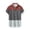 Red, variant on IYTR Mens Short Sleeve Shirts Summer Color Block Patchwork Fashion Casual Buttons Turndown Shirt Blouse T Shirt Comfy Tshirt Red XXL