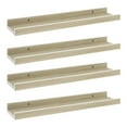 thumbnail image 2 of Wall Shelves 4 Pcs - White & Sonoma Oak Floating Shelves 15.7"x3.5"x1.2" - Modern Decorative Shelves for Books, Collectibles, Home Decor - Easy Mount Storage, 2 of 9