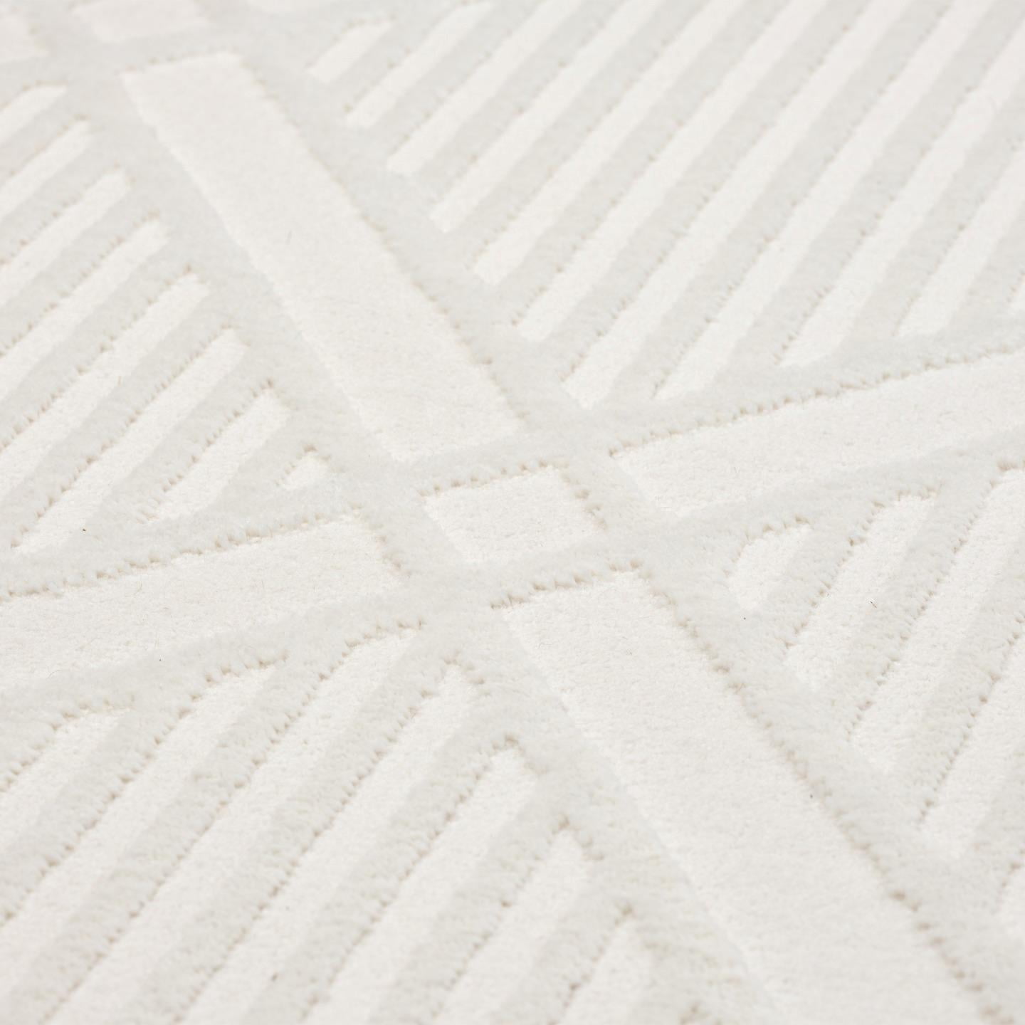 Luxe Weavers Geometric Diamond Shaped Cream 8x10 Area Rug for Living Rooms