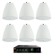 JBL CSMA 1120 Commercial 70v Amplifier+(6) White 6.5" Hanging Pendant Speakers