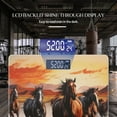 thumbnail image 3 of Bathroom Scale, Highly Accurate Digital Body Scale,Precisely Measures Weight up to 400 lbs-Black And Chestnut Horses Running Through The Wate At Sunset, 3 of 4