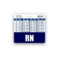 thumbnail image 1 of RN Badge Buddy horizontal con tablas de conversión de altura y peso (azul marino), 1 of 1