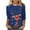 1Blue, variant on 2024 Christmas Shirts for Women Casual Red Wine Glass Graphic Tees Trendy 3/4 Sleeve Tops Xmas Crewneck Tunic Blouse