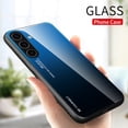 thumbnail image 2 of Dteck Case for Samsung Galaxy A15 5G,Tempered Glass Pattern Back Cover +TPU Frame Hybrid Shell Slim Case,Black, 2 of 8