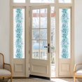 thumbnail image 2 of Teal Blue Eucalyptus Leaves Window Privacy Film, Spring Summer Botanical Floral Static Cling UV Sun Blocking Heat Control Window Tint, Non-Adhesive One Way Windows Privacy Cover 17.7''x78.7'', 2 of 7