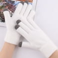 thumbnail image 3 of Sonducket 1 par de guantes de invierno para tejer artesanía cubierta de mano accesorio de ropa guantes y mitones blanco, 3 of 6