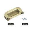 thumbnail image 3 of Uxcell 74x34x5mm Finger Flush Pull Handle Rectangle for Drawer Door Bronze Tone 4 Pack, 3 of 5