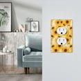 thumbnail image 5 of Haiem Vintage Marble Pattern Sunflower Pattern Decorative Wall Plates, 1-Gang 5.0" x3.0", Unbreakable Thermoplastic Faceplate Cover for Decorator Receptacle Outlet & Switch-Style S, 5 of 6