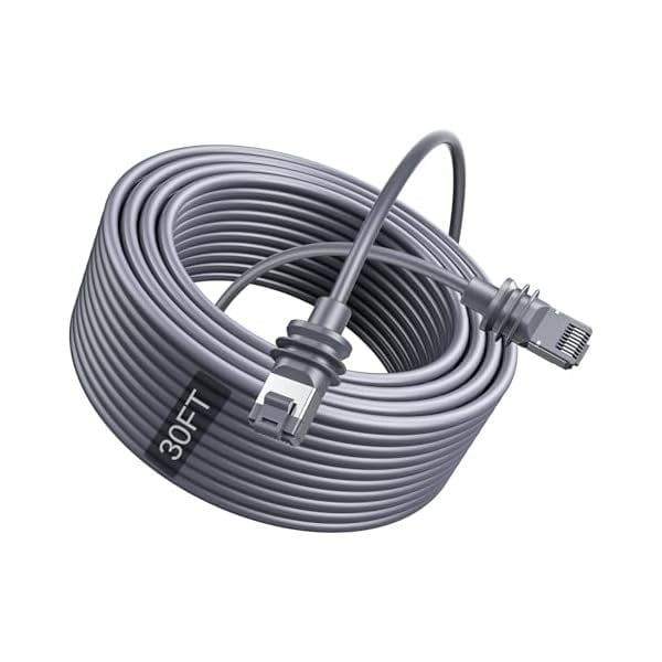 wonima11 Starlink Mini Ethernet Cable, Replacement Starlink Cat 6 Cable, Network Cable for Starlink Mini/Gen 3, Waterproof Starlink Cable Extension for Starlink V3/V4/Mini, Gray (30FT/10M)