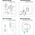 thumbnail image 3 of Handheld Shower Head Holder，5 Angles Adjustable，Concealed Adhesive Mount，Bathroom Wall Mounted Shower Wand Holder ( Chrome Finish), 3 of 8