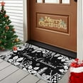 thumbnail image 5 of Black Christmas Doormat Outdoor Entrance Non-Slip Holly Pine Branches Pinecones Front Door Mat Merry Xmas Decor Washable Winter Welcome Doormat 17"x30" Christmas Decorations for Home Indoor Outdoor, 5 of 6