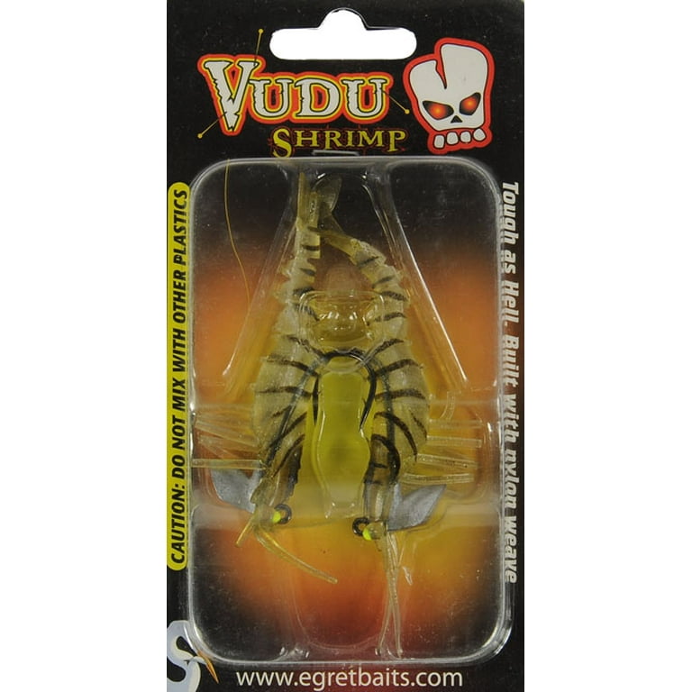 Egret Baits Vudu Shrimp 3.25 In., Golden Fishing Lure