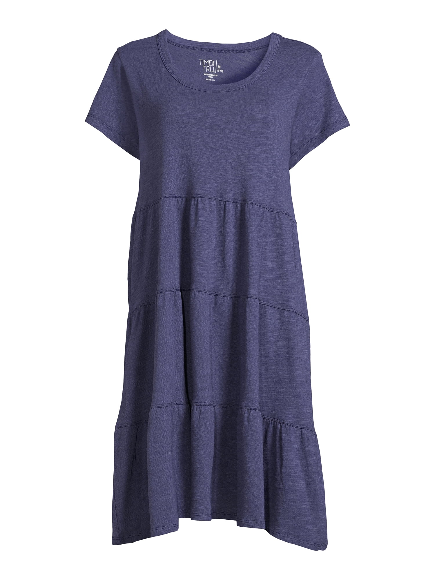 Time and Tru Women's Tiered Knit Dress 