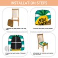 thumbnail image 4 of Hello Summer Pineapple Seat Covers for Dining Room Chairs Set Of 4,Stretch Printed Washable Chair Seat Cover with Elastic Ties and Button,Removable Waterproof Couch Cushion Covers, 4 of 6