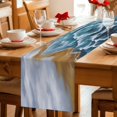 thumbnail image 6 of Blue Brown Gray Graduality Waves Table Runner 90 Inches Long,Kitchen Dining Tablerunners Abstract Art Linen Table Runners Dresser Scarves for Home Dinner Wedding Holiday Party Decor, 6 of 9