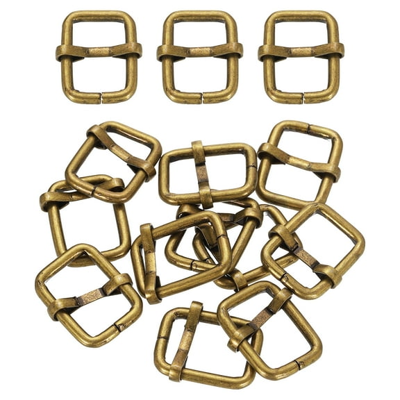 32Pack Roller Buckle, 1/2"(12mm)Tri-Glides Slide Buckles, Bronze, 25mm