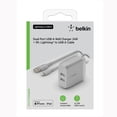 thumbnail image 4 of Cargador De Pared 2 Puertos USB A con cable Lightnig Belkin plateado, 4 of 7