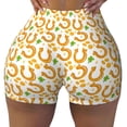 thumbnail image 2 of Balery Happy St. Patrick's Day Pantalones cortos de entrenamiento estampados para mujer, sin costuras, ajustados, para gimnasio, yoga, correr, deportes, ejercicio activo, fitness.-Medium, 2 of 8