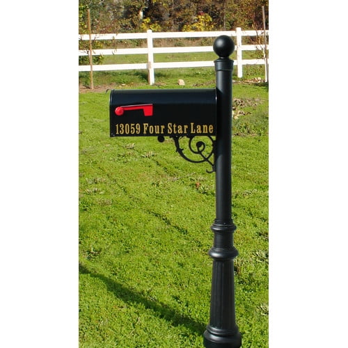 mounting plate fluted base and... Lewiston post system with E1 Economy mailbox 