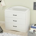 thumbnail image 3 of KULAGAGA 3 Drawer Baby Changing Table, Storage Dresser Chest with Changing Topper, Ideal for Nursery and Kids Room (White), 3 of 6