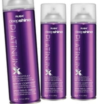 Rusk Deepshine PlatinumX Hairspray 10.2 oz - Pack of 3