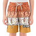 thumbnail image 2 of Children's Baseball Athletic Shorts Boys Girls Summer Casual Elastic Waist Comfy Shorts with Side Pockets for Daily Sports Playwear, 2 of 4