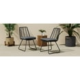 thumbnail image 3 of Christopher Knight Home Transitional Outdoor Rattan Dining Chairs, Water-Resistant Cushions, Metal Frame, Gray, Set of 2, 3 of 19