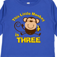 thumbnail image 4 of Inktastic Little Monkey 3rd Birthday Boy Boys Long Sleeve Toddler T-Shirt, 4 of 5