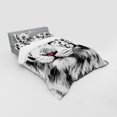 thumbnail image 3 of Safari Duvet Cover Set, White Tiger Wintertime Rare Animal Portrait Eyes Calm Noble Beast Photography, Bedding Set with Shams and Fitted Sheet, 3 Sizes, by Ambesonne, 3 of 3