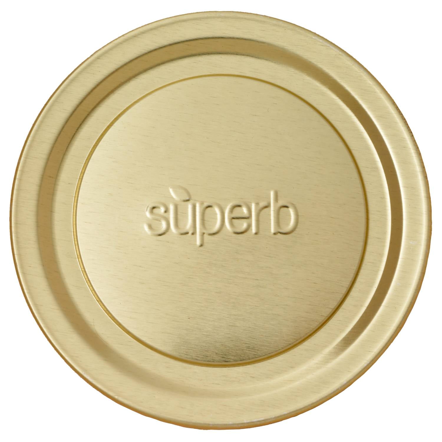 (4 pack) Superb 12-Pack Canning Jar Lids - Wide Mouth, One-Piece Replacement Mason Jar Lids for Canning and Preserving, Fits All Brands Wide Mouth Mason Jars