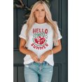 thumbnail image 4 of ABPHQTO Top de mujer de manga corta con estampado gráfico Hello Sweet Summer blanco, 4 of 5