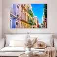 thumbnail image 2 of Elephant Stock Colorful San Juan Street Wall Art - Horizontal Canvas Wall Art - Living Room Wall Decor - City Canvas - Pink And Purple Decor - 51" x 34", 2 of 8