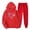 Red, variant on successthop 2 Pieces Lounge Set Women Fleece Long Sleeve Hoodie with Pocket and Joggers Heart Fall Drawstring Sportwear